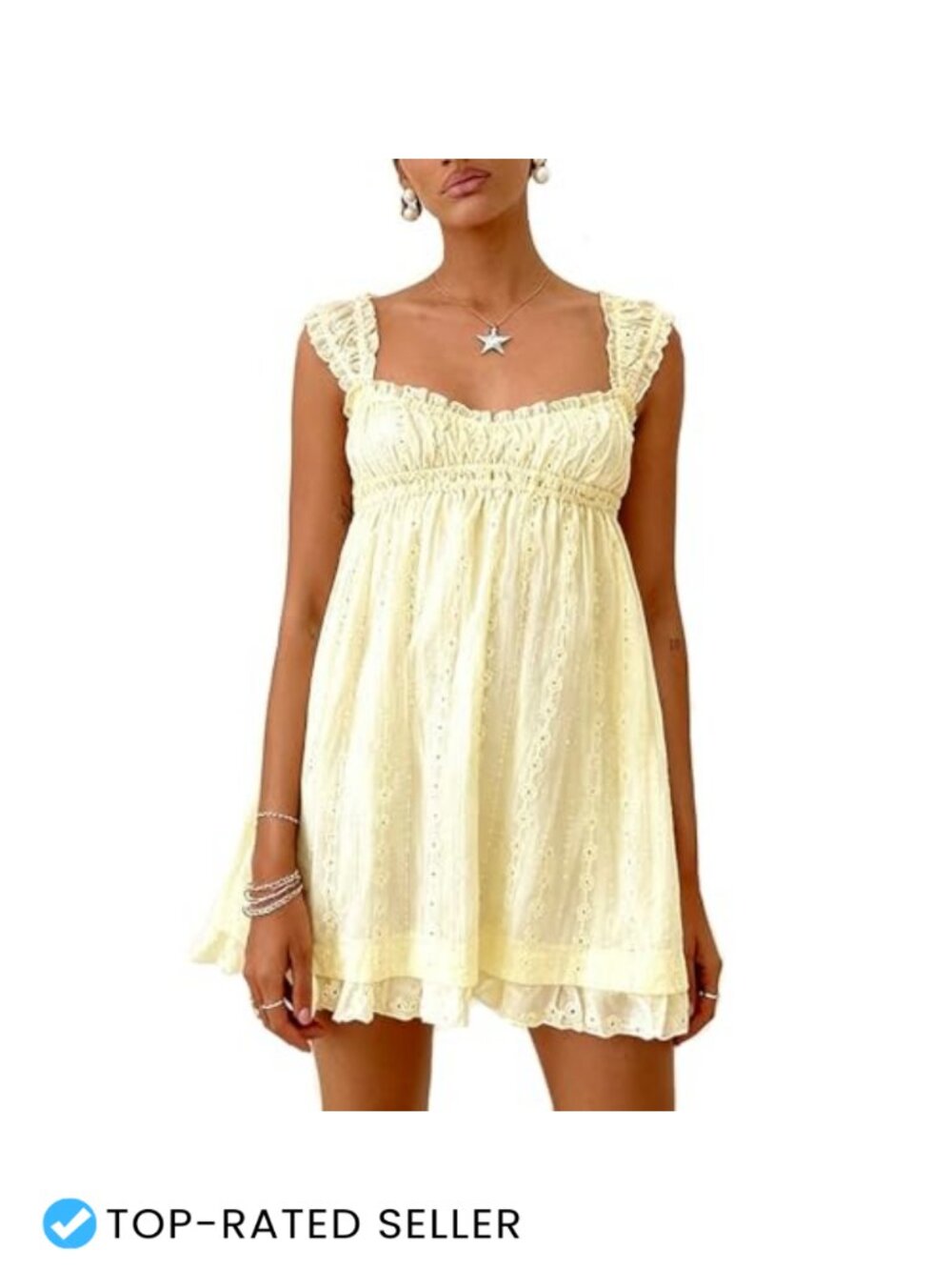 Y2k Spaghetti Strap Babydoll Mini Dress Sleeveless A-Line Sundress
